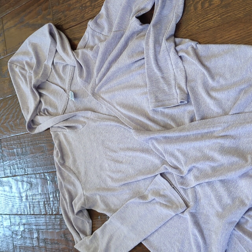 ALTERNATIVE APPAREL I Lavender Purple Open-Front Lightweight Cardigan Jacket, L